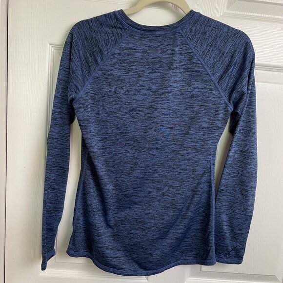 Cuddl Duds Climate Right Blue Black Long Sleeve Crew SMALL Womens Underlayer - Picture 4 of 11